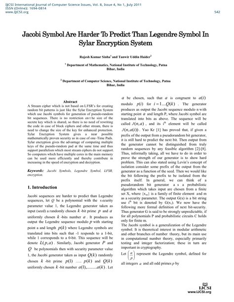 (PDF) Jacobi Symbol Are Harder To Predict Than Legendre Symbol In Sylar ...