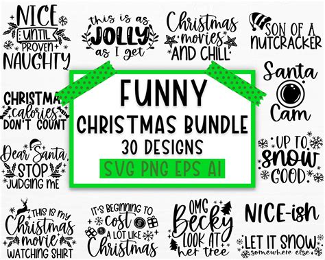 Funny Christmas SVG Bundle Christmas Sign Svg Merry - Etsy Canada