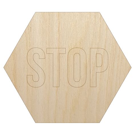 Stop Sign Wood Shape Unfinished Piece Cutout Craft DIY Projects - 4.70 ...