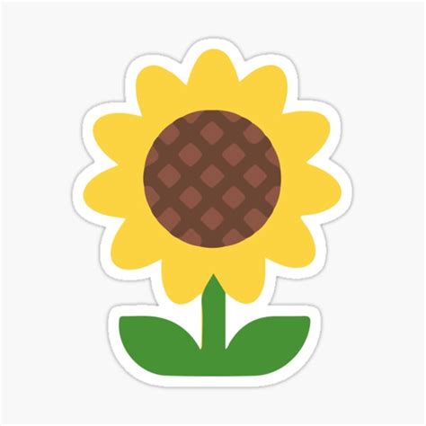 "Sunflower emoji" Sticker for Sale by ThatBanana | Redbubble