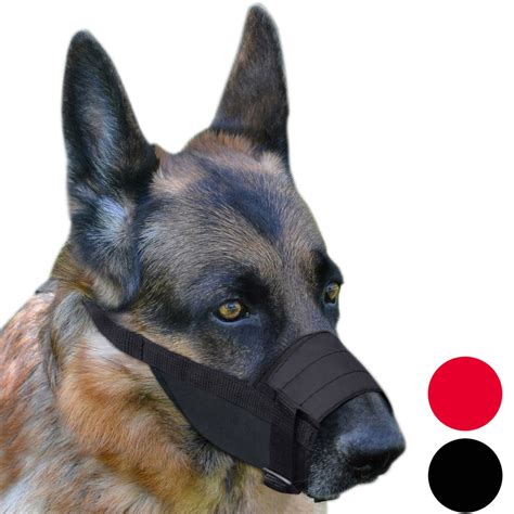 Adjustable Dog Muzzle Nylon Safety Pet Muzzles for Medium Dogs, Red - Walmart.com - Walmart.com