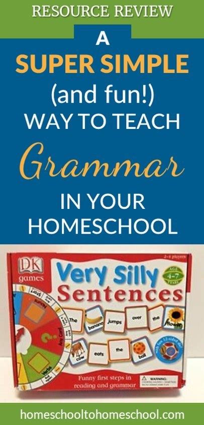 Grammar game review Silly Sentences homeschool - Homeschool to Homeschool