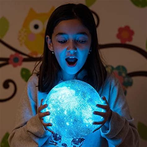 3D Galaxy Moon Lamp 16 LED Colors X-Large, 7.1inch