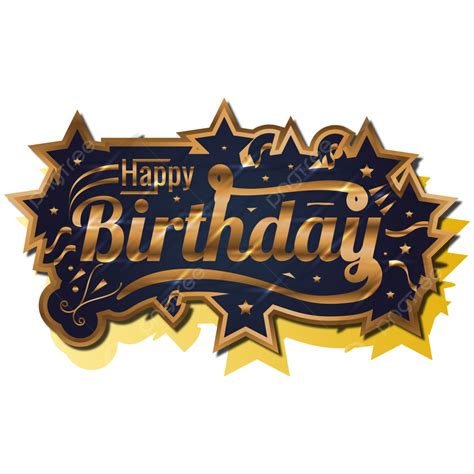 Golden 3d Happy Birthday Text Luxury Style Vector, 3d Birthday, Happy ...