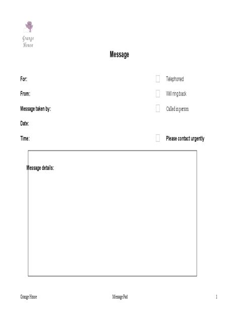 Message Pad Template - 3 Free Templates in PDF, Word, Excel Download