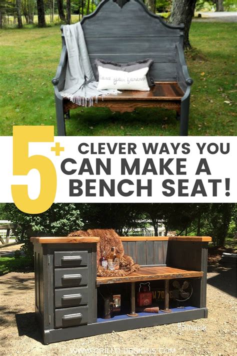 5+ Upcycled Bench Ideas - From Repurposed Furniture • Grillo Designs