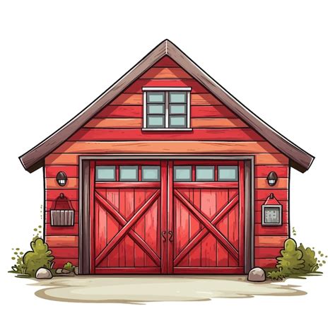 Premium Vector | Hand drawn garage cartoon vector illustration clipart ...