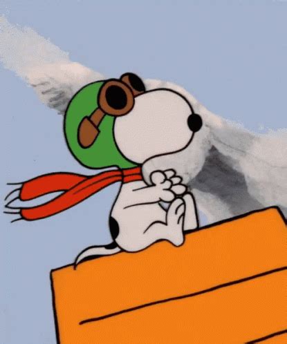 Flying Snoopy GIF - Flying Snoopy RedBarron - Discover & Share GIFs