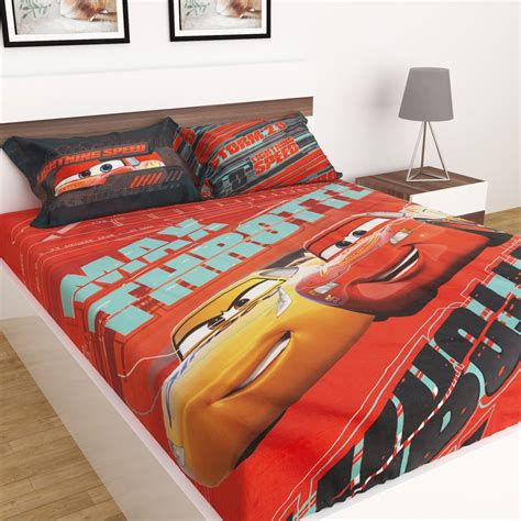 Disney Cars Print 3-Piece Double Bedding Set - 228 x 254 cm | Red