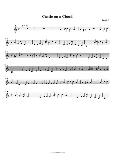 Castle on a Cloud Sheet Music - Castle on a Cloud Score • HamieNET.com