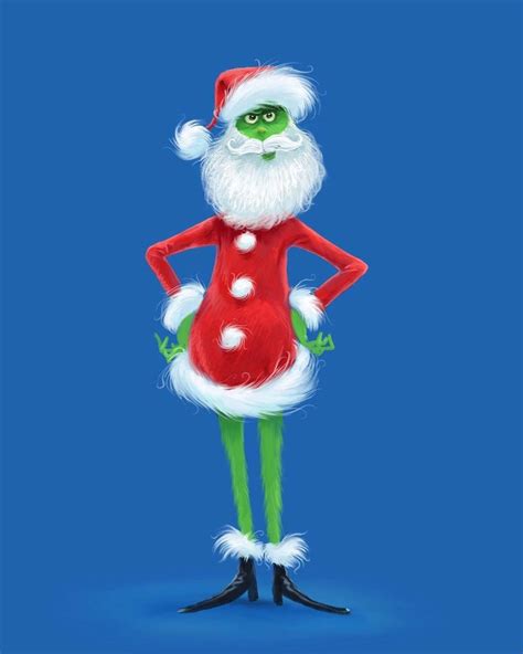 Yarrow Cheney on Instagram: “Mean, green Santa! Grinch’s Santa costume design. ⠀⠀ #grinch # ...