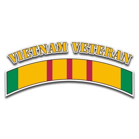 3.8 Inch Vietnam Veteran Service Ribbon Sticker Decal - Walmart.com - Walmart.com