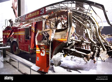 Destroyed Ladder Truck of FDNY Ladder Co. 3, National September 11 Memorial and MuseumNational ...