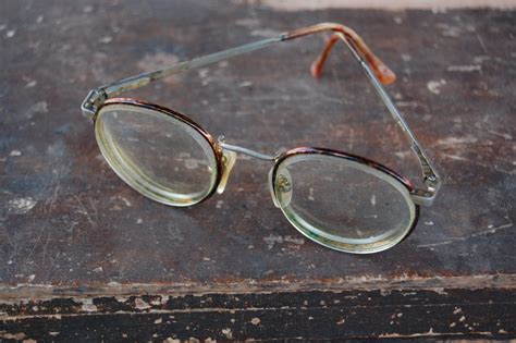 Vintage Reading Glasses Circa 1930's Metal Frames Round | Etsy