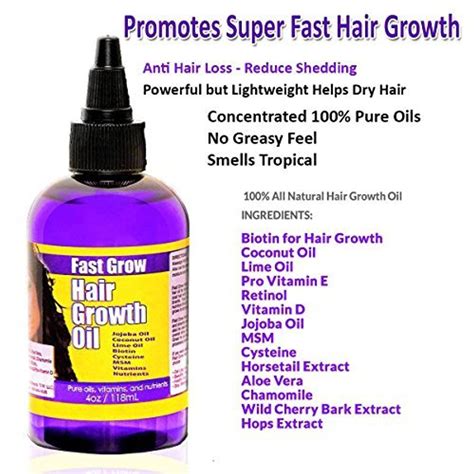 Fast Grow Hair Growth Oil, 4 oz. | Hair growth oil, Natural hair oils, Fast hair growth oil