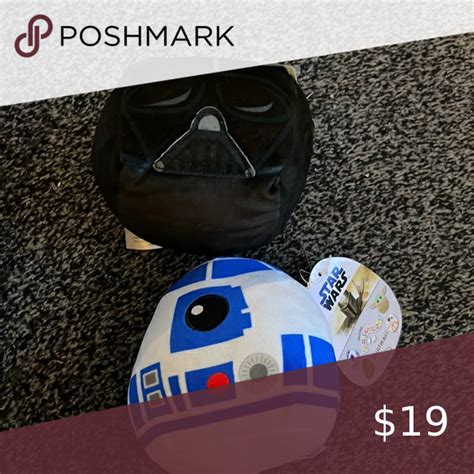 Star Wars R2-D2 Squishmallows and Darth Vader cube plush