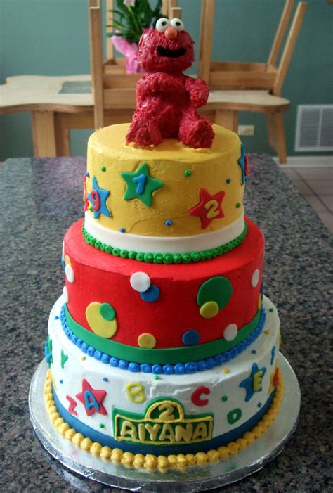 3 Tiered Elmo Cake - CakeCentral.com