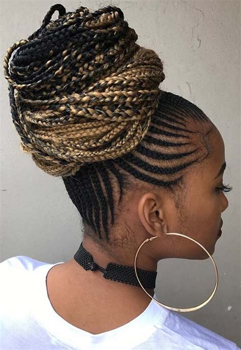 23 Beautiful Braided Updos for Black Hair - StayGlam