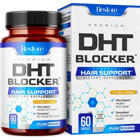 Buy DHT Blocker Hair Growth Support Supplement - Supports y Hair Growth ...