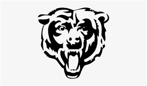 Roaring Bear Alternate Logo - Chicago Bears Logo Black And White ...