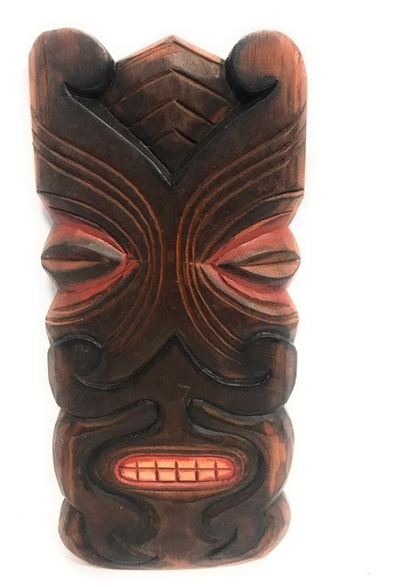 Tiki Mask Shield 8" Wall Plaque - Pop Art | #dpt512720 - TikiMaster.com