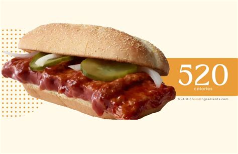 McDonald's McRib Nutrition and Calories