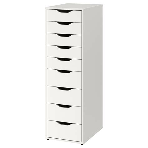 ALEX drawer unit with 9 drawers, white, 141/8x455/8" - IKEA