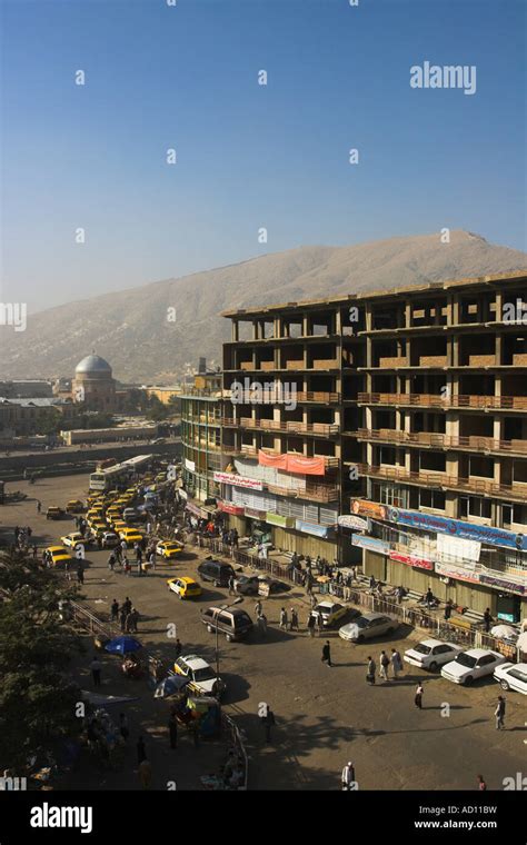 Afghanistan, Kabul, City center, View from Spinzar Hotel Stock Photo ...