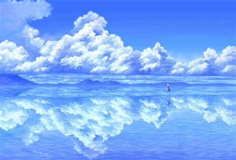 Beautiful Cloudy Sky Anime Wallpapers - Wallpaper Cave