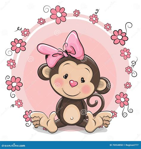 Girl Monkey Clip Art