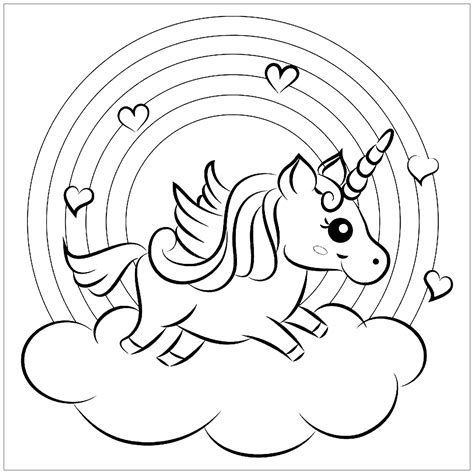 unicorn coloring pages to download and print for free - baby unicorn coloring pages for kids k5 ...