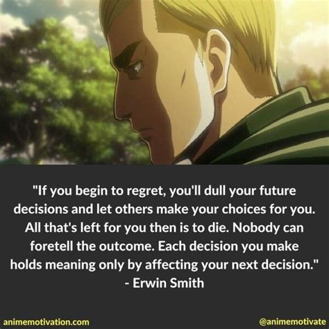 Quote: Regret | Attack on titan, Anime quotes inspirational, Titans