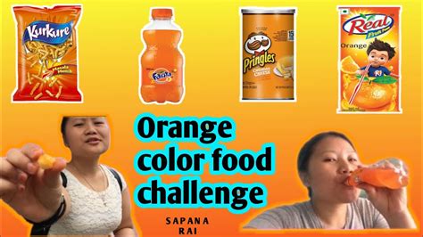 12 HOURS ORANGE COLOUR FOOD CHALLENGE GARE MAILE PANI. TARA YO COLOUR ...