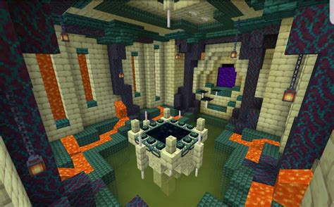 A design for an end portal room : r/Minecraft