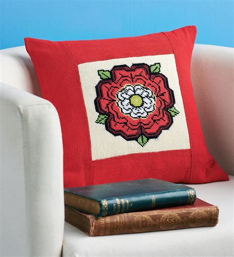 Tent Stitch Needlepoint Canvas Cushion - Free sewing patterns - Sew Magazine