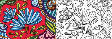 Decorative floral coloring book page vector illustration 12663793 Vector Art at Vecteezy