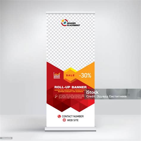 Desain Spanduk Rollup Latar Belakang Untuk Menempatkan Informasi Iklan Template Untuk Pameran ...