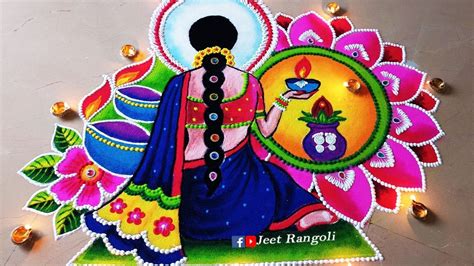 Big rangoli for diwali 2021. big , colourfur and attractive rangoli for Diwali. | Easy rangoli ...