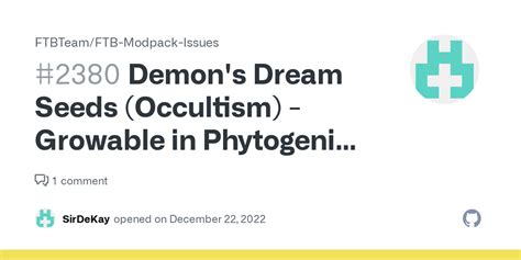 Demon's Dream Seeds (Occultism) - Growable in Phytogenic Insolator ...