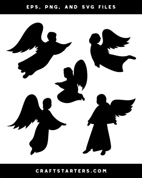 Child Angel Silhouette Clip Art