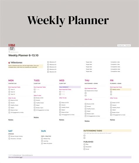 Daily Planner Notion Template