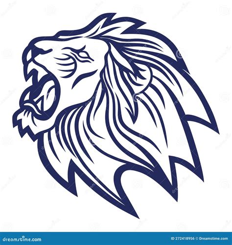 Lion Roar Logo Vector Icon Sports Mascot Template Stock Vector ...