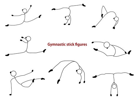 Gymnastics Stick Figure Graphic by Arcs Multidesigns - Creative Fabrica