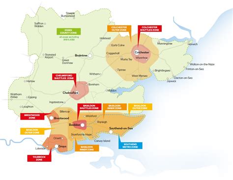 Essex Fare Zone Map | First Bus