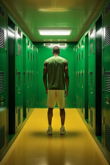 Free AI Image | Man preparing for basketball game in locker