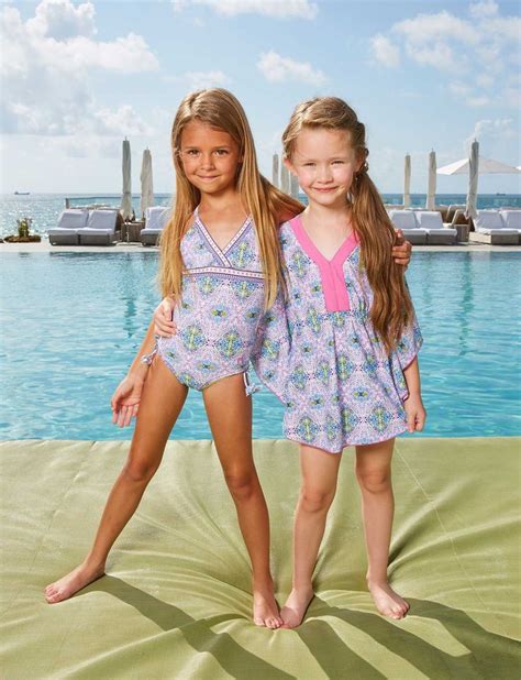 Little Girls Bora Bora Swimsuit & Coverup Set, 50+UPF Sun Protective ...