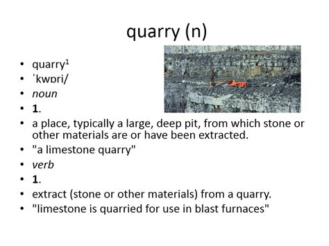 quarry meaning #gre #cat #vocabulary Limestone Quarry, Vocabulary Flash ...