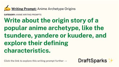 Writing Prompt: Anime Archetype Origins • DraftSparks