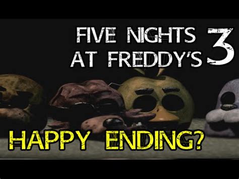 Five Nights At Freddy's 3 Good Ending | FNAF 3 Good Ending - YouTube