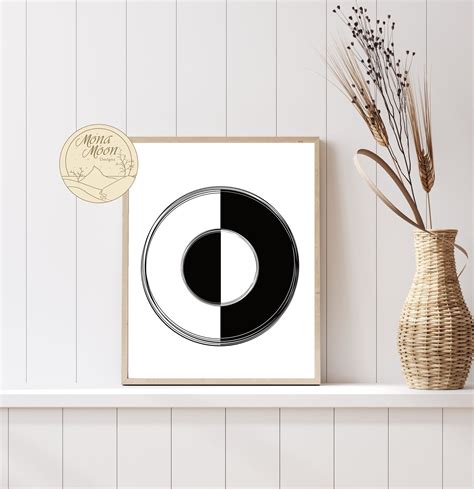 Black and White Abstract Circle Print, Modern Design, Abstract Wall Art ...